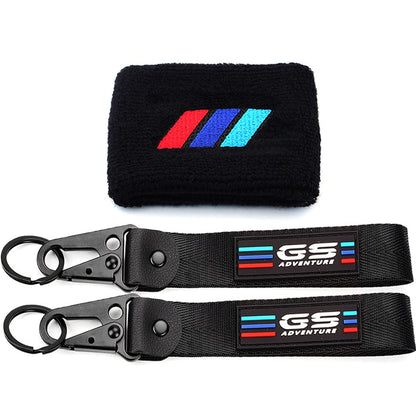 Para BMW S1000XR S1000RR S1000R R1250GS R1200GS F850GS Acessórios para Motocicleta Reservatório de Fluido de Freio Meia de Punho Elástico Chaveiro