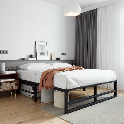 14 Inch Heavy Duty Full Size Metal Platform Bed Frame, Large Under Bed Storage Space, Strong Slats Support, No Box Sprin