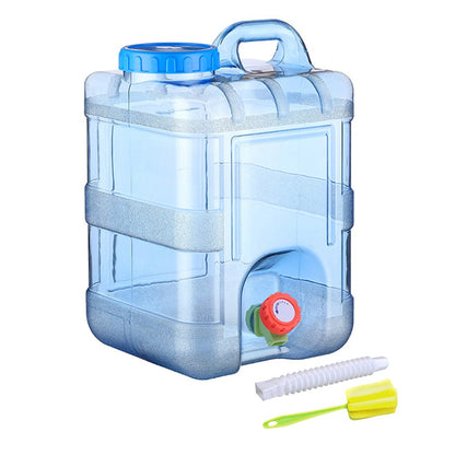 Recipiente de água de 7,5/10/15L com torneira à prova de vazamentos para acampamento, tanque de água de grande capacidade para caminhada de carro