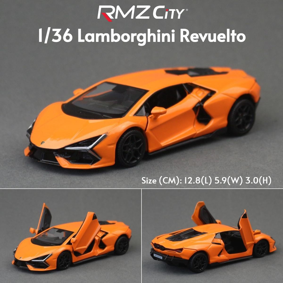 1/36 Lamborghini Super Sport Miniatura de Carro de Brinquedo para Crianças RMZ CiTY Diecast Metal Carrinho de Fricção para Coleção Presente Meninos