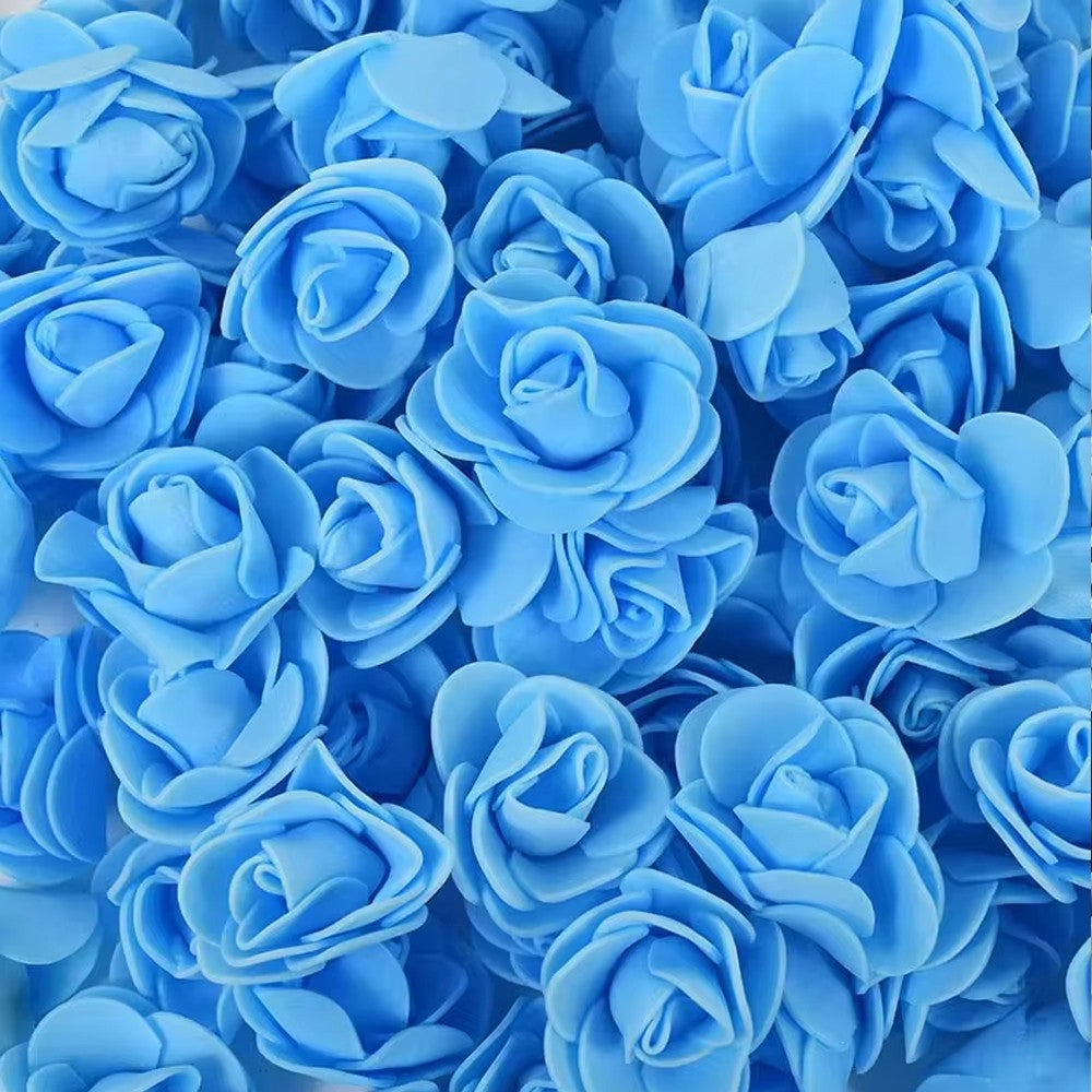 2000/10pcs Mini  Artificial Rose Flowers Head  Rose Heads DIY Valentine's Day Roses Wedding Bouquets Party Gift Candy Box Decor