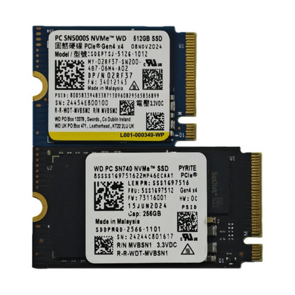 WD SN740 M.2 2230 1TB 2TB PCIe 4.0 NVMe SSD for Steam Deck Microsoft Surface ProX & SN5000S 2230 512GB & SN740 2242 256GB