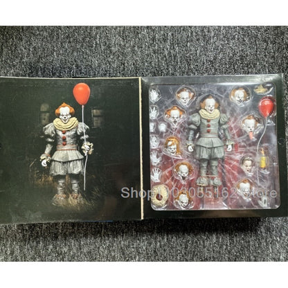 NECA As Muitas Faces de Pennywise Boneco Articulado Troca Rosto Pennywise Brinquedos Modelo Colecionável Presente de Aniversário
