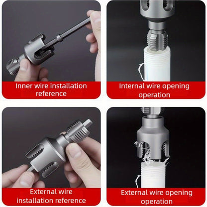 Ferramenta de Rosqueamento de Tubos DN15/20/25 Haste Hexagonal Rosca Interna Externa 1/2&3/4&1 POLEGADA Tubos de Água PPR PVC MPP Destacáveis