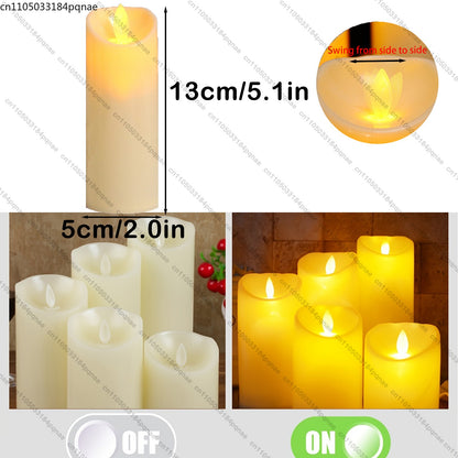 10-240pcs Flameless Fake Candle LED Flickering Candles with Remote Control Battery Operated Pillar Candles for Valentine's Day