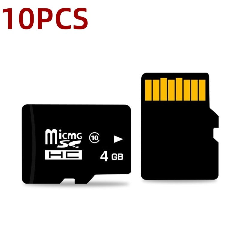 10 Cartões TF Classe 10 de 128 GB, 256 GB, 32 GB, 64 GB, 16 GB, 8 GB, 4 GB, 2 GB - Cartões de Memória Flash SD para Dispositivos Digitais