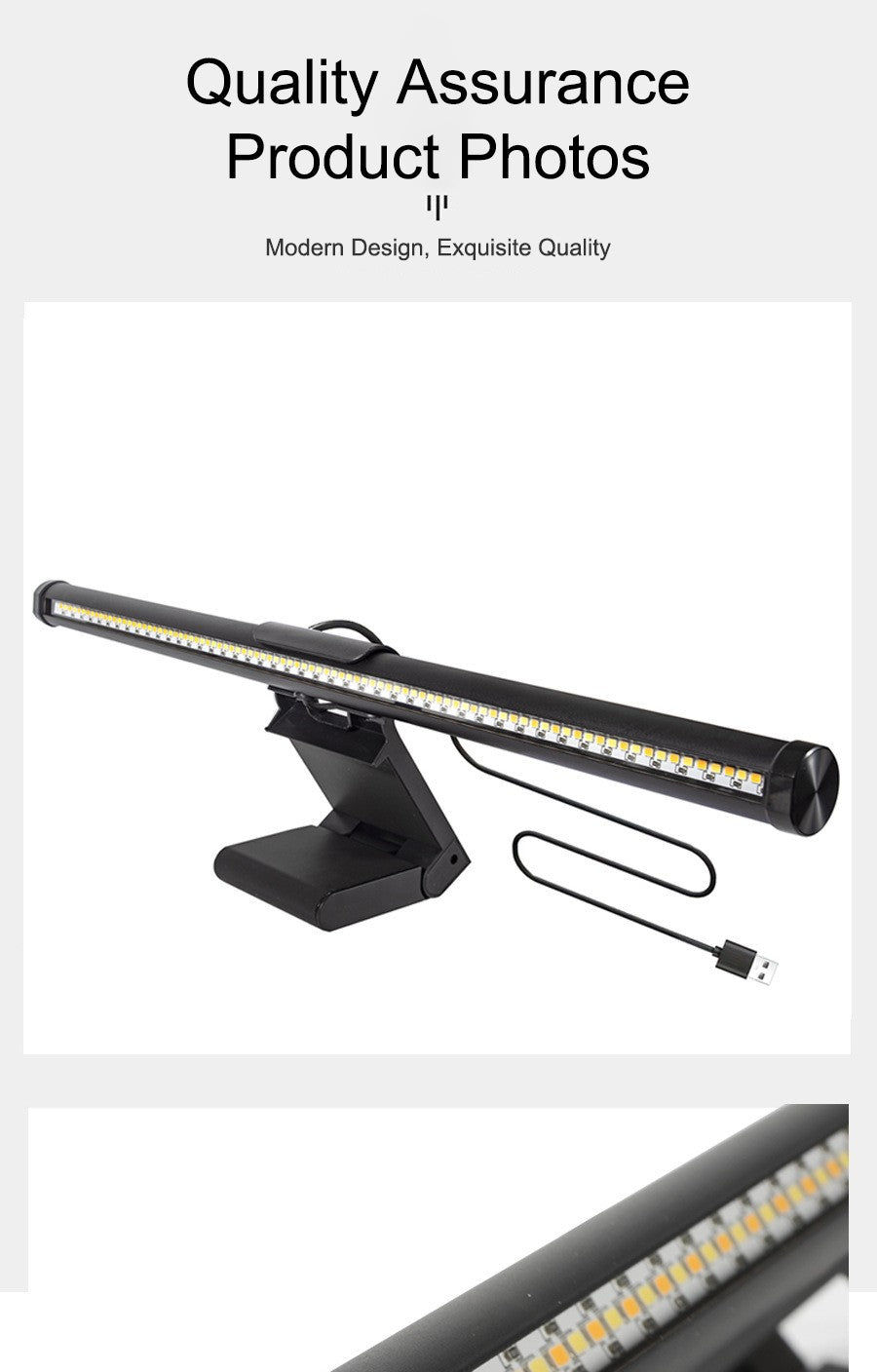 LED Screen Hanging Light for Desk  Eye Protection Computer Monitor Light Strip with Stepless Dimming Suitable for Gaming