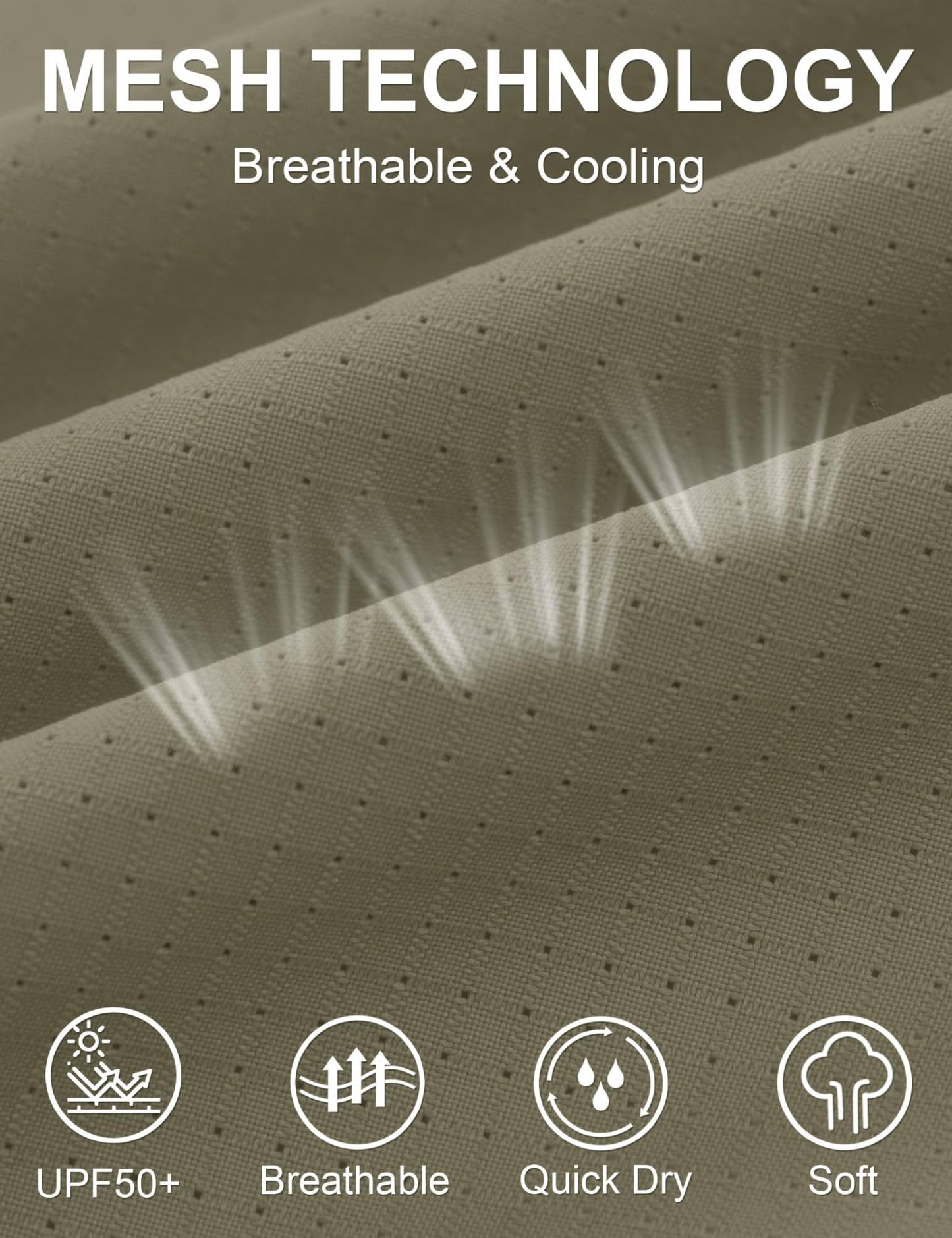 TACVASEN Short Sleeve Fishing Shirts Men's UPF 50+ Sun Protection Cargo Work Shirts Mesh Breathable Quick Dry Hiking Shirts Man