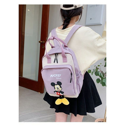 Disney Mickey Mouse Backpack for Kids Cute Cartoon Fashionable Backpack for Students Travel Bag Birthday Gift for Children