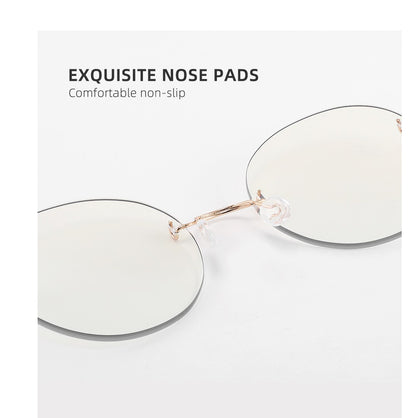 Round Blue Light Glasses Women Screwless Eyeglasses Frame Men 2025 New Women Round Denmark Korean Glasses Frame Vintage Eyewear