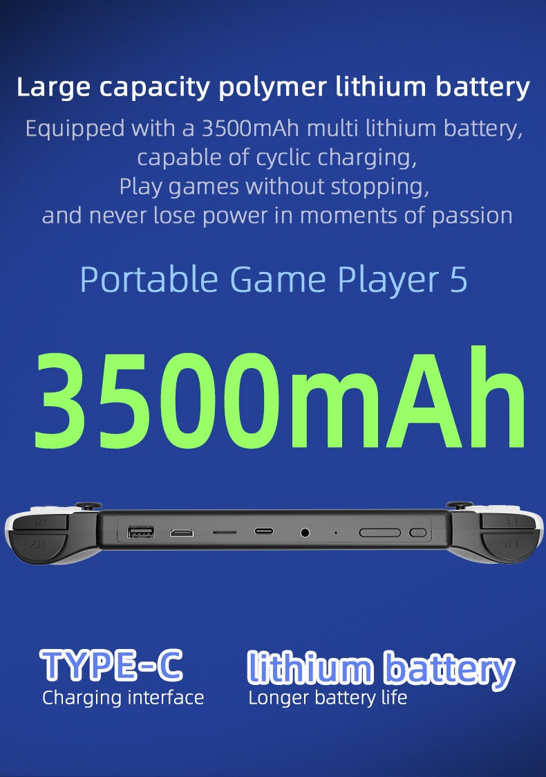 HC8000 Handheld Game Console Multiple Games 30+ Emulators 7.0 Inch Screen Portable Gaming Player Children's Toys Game Console