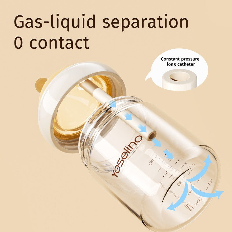 Newborn Baby Items Feeding Bottle 0-6 Months Anti Bloating Anti Spitting Choking Bebe Glass Baby Bottles 160ml Silicone Nipple