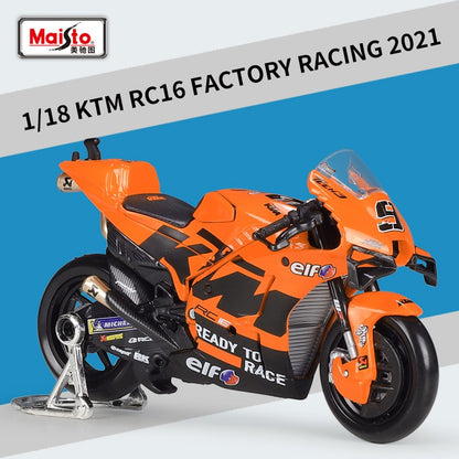 Maisto 1:18 2021 GP Racing Ducati Pramac Racing Veículos Die Cast Colecionáveis Modelo de Moto Brinquedos