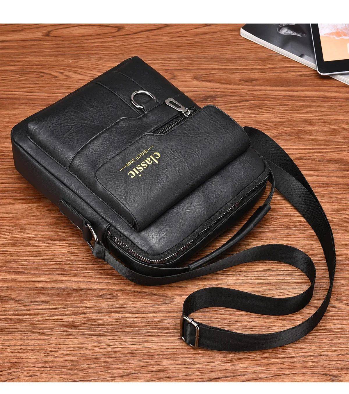 Men Crossbody Bag Men Shoulder Bags Zippers Handbags Large Capacity Artificial Leather Bag For Male Messenger Tote Bags bolsa