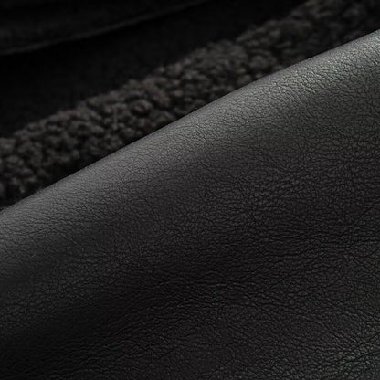 Women's Coat 2025 Autumn New Style Black Long-Sleeve Leather and Fur Integrated Coat with Belt High-End Outerwear Elegant