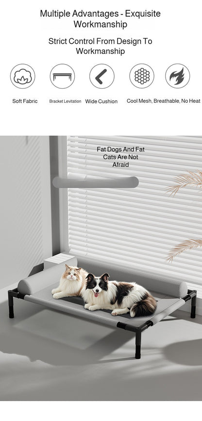 Winter Moisture-Proof Large Pet Bed Removable And Washable Off-The-Ground Bed Breathable Mesh Camp Bed Universal Pet Bed