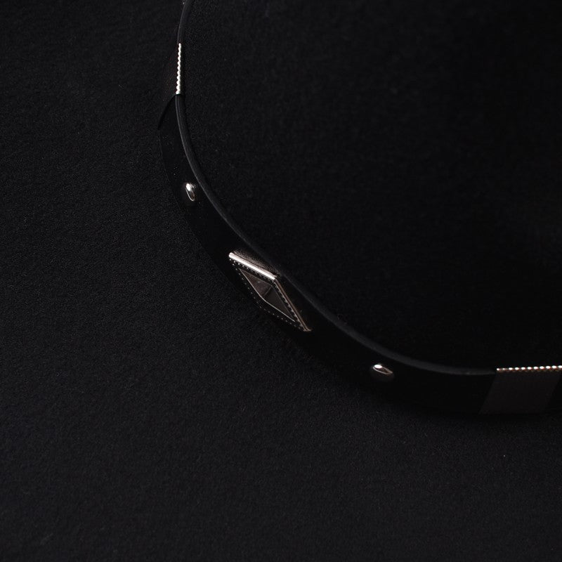 Winter Big Brim Western Cowboy Hat  Belt Decor Jazz Fedora Hats Retro Gentleman Lady Jazz Cowgirl Cap Church Sombrero Caps