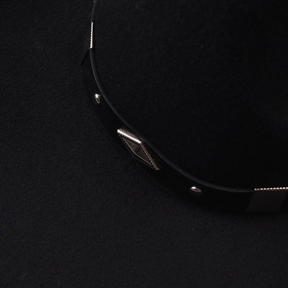 Winter Big Brim Western Cowboy Hat  Belt Decor Jazz Fedora Hats Retro Gentleman Lady Jazz Cowgirl Cap Church Sombrero Caps