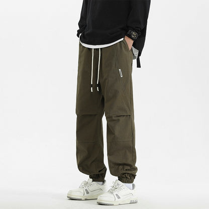 2024 M-5XL Calça Masculina de Algodão e Cânhamo Primavera e Outono Nova Calça Larga com Cordão Calça Saruel Harem Calça Casual Japonesa