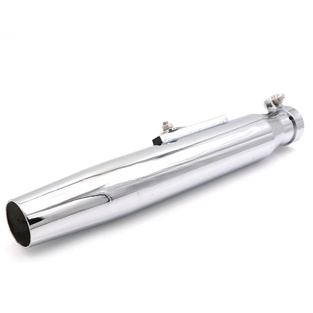 Black Silver Universal Motorcycle Cafe Racer Exhaust Pipe with Sliding Bracket Muffler For Harley Cafe Racer Custom