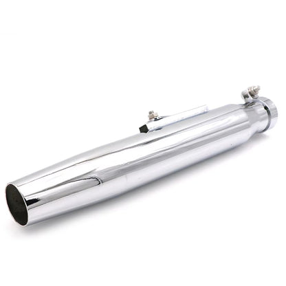 Black Silver Universal Motorcycle Cafe Racer Exhaust Pipe with Sliding Bracket Muffler For Harley Cafe Racer Custom