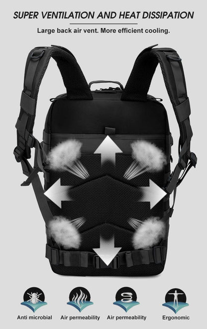 Bolsas Esportivas Multiuso ao Ar Livre 50L Mochila Tática Masculina de Viagem Grande Capacidade Mochilas Masculinas Impermeáveis