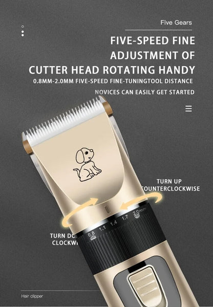 Máquina de Tosa para Cães e Gatos, Tosquiadeira para Animais de Estimação (Cães/Gatos/Coelhos), Aparador de Pelo, Barbeador, Conjunto Profissional Recarregável sem Fio