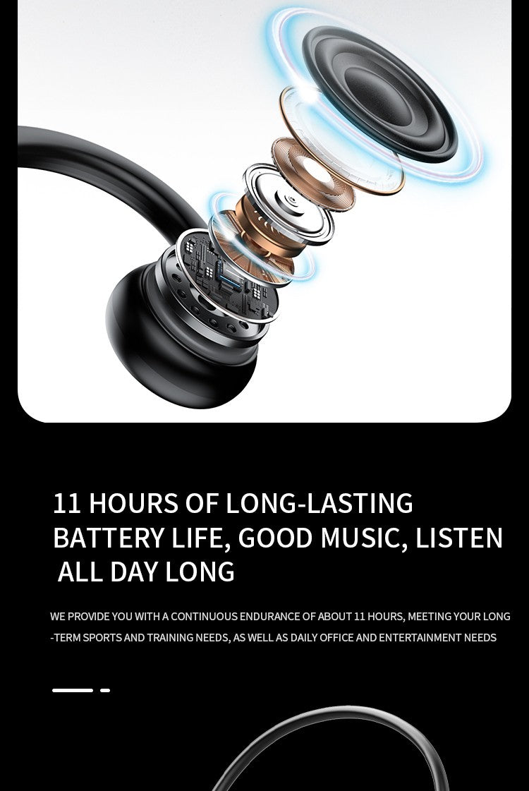 Real Bone Conduction Headphone Wireless Earphone Bluetooth 5.3 Sports Headsets Hands-free with Mic for Running