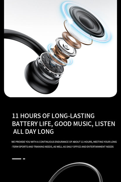 Real Bone Conduction Headphone Wireless Earphone Bluetooth 5.3 Sports Headsets Hands-free with Mic for Running