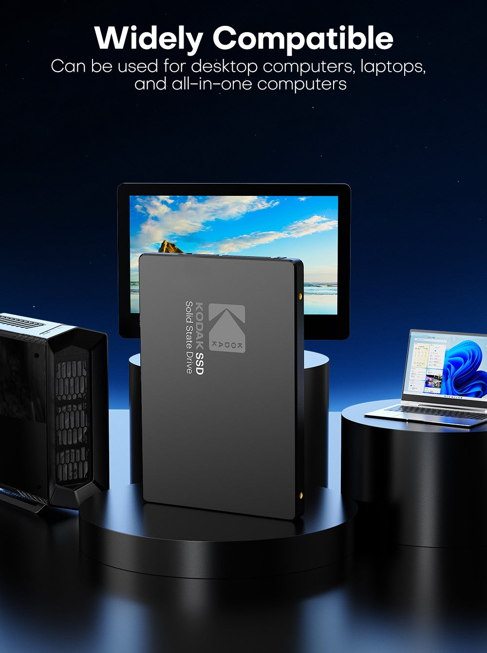 Kodak Ultra SSD 1T Sata 2.5 Polegadas Disco Sólido Alta Velocidade 550Mb/s 512/128/256G HD SATA Disco Rígido Interno para Computador Portátil