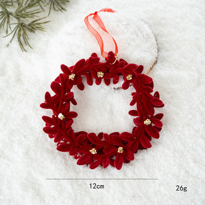 1/10PCS Red Velvet Christmas Tree Accessories Carriage Garland Hanging Holiday Party Celebration Decorations
