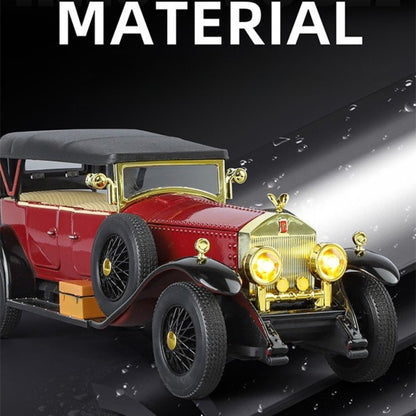 Simulação 1:24 Phantom Vintage Car Liga Modelo de Carro Coleção Enfeites Luz de Som Puxar para Trás Menino Presente Miniatura de Luz de Som