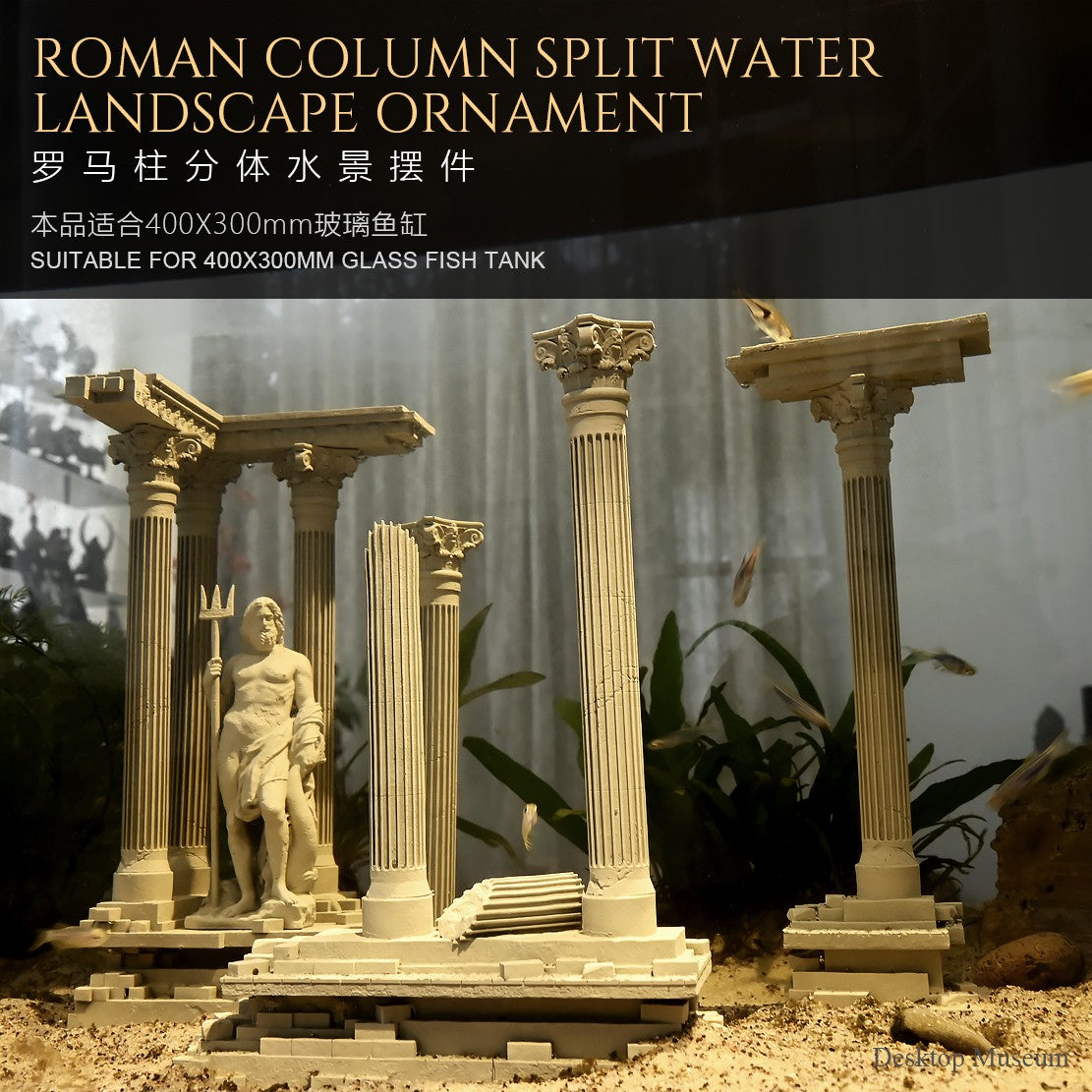 Paisagem Aquática de Aquário Coluna Romana Ornamento Aquário Paisagem Aquática (185mm de altura) LTCP-407