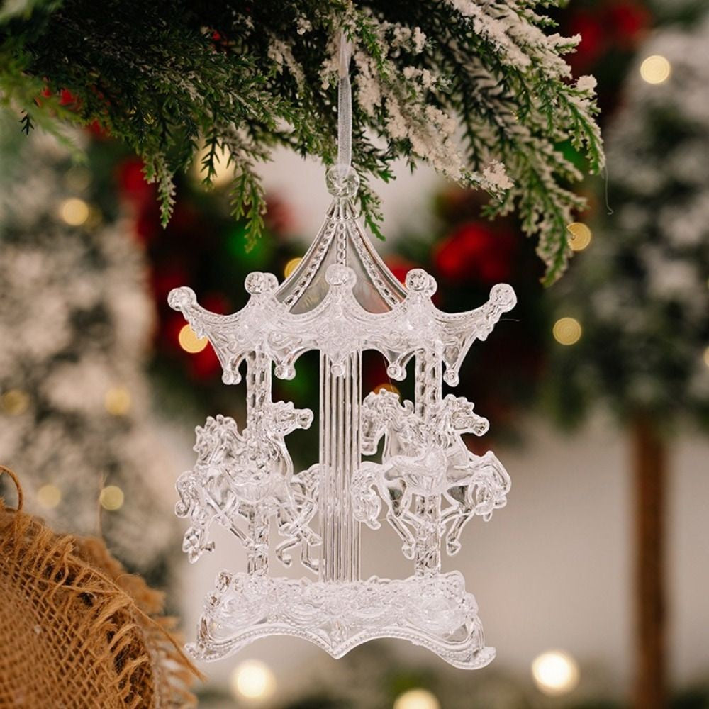 Acrylic Acrylic Christmas Pendants Transparent Clear Simulation Transparent Tree Hangings Hanging Pendant Crystal