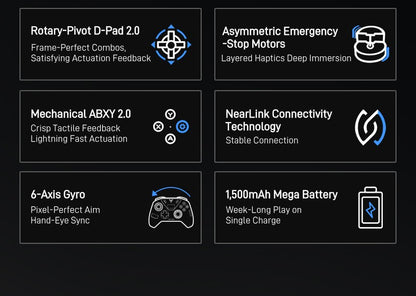 Flydigi Apex 5 Controller Gamepad Wireless Gamepad for PC /Switch/Phone/TV/Tablet Computer, Charging Dock with Cool RGB Screen