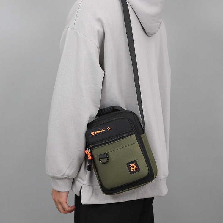 Men's crossbody bag with adjustable shoulder straps, multifunctional single shoulder bag for daily commuting, casual outdoor bag