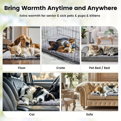 Tapete Térmico de Inverno para Animais de Estimação, Almofada Super Quente para Cães e Gatos, Tapete Lavável e Antiderrapante, Adequado para Cães e Gatos de Pequeno a Grande Porte