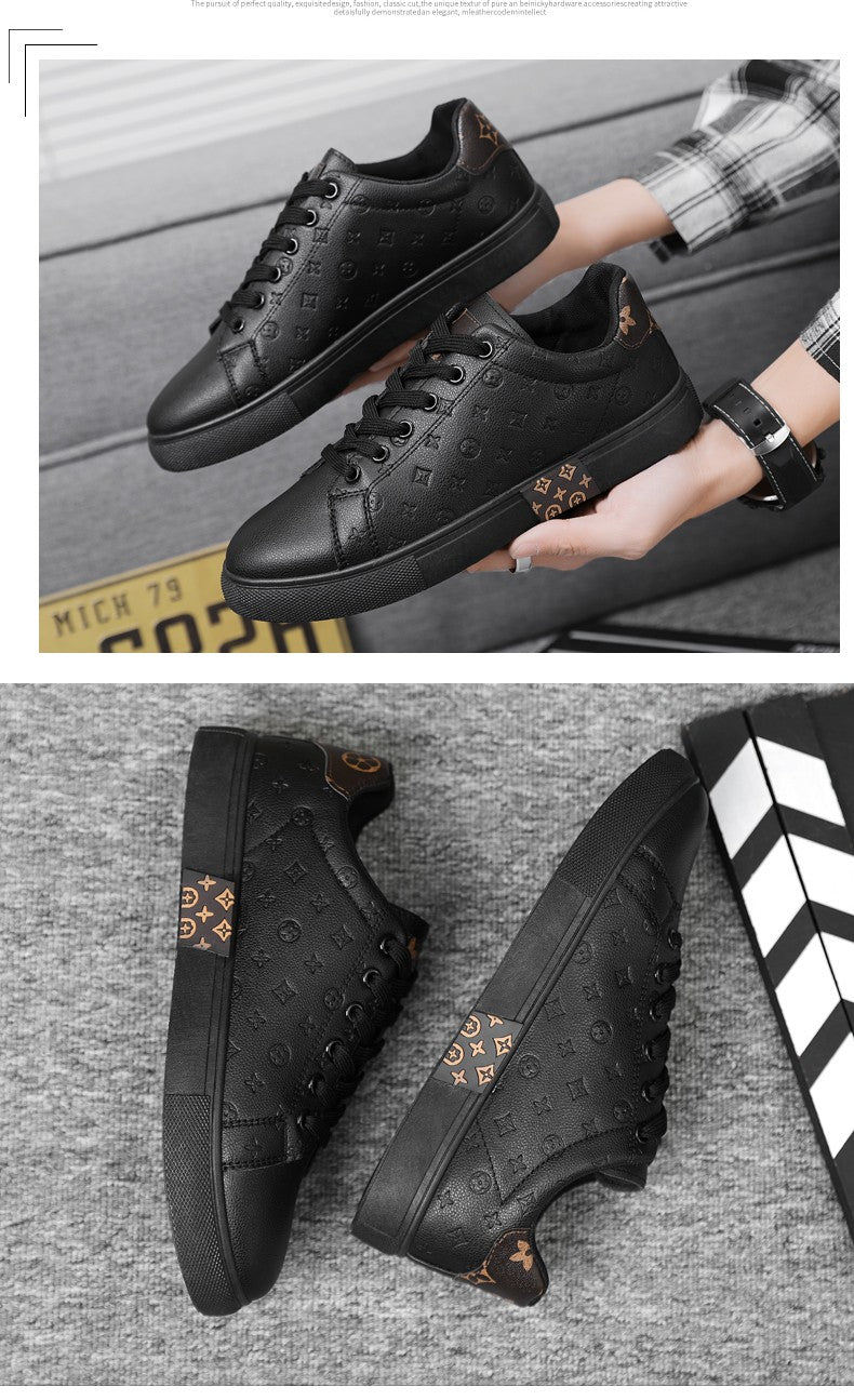 Brand Men Leather High-Top Skateboarding Shoes Men's Sneakers Male Flats Non-Slip Sport Shoes Zapatillas Hombre Mens Footwear