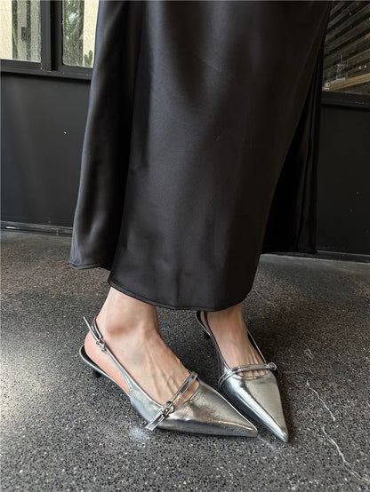 High Heels Women's Empty Single Shoes 2025 New Spring and Summer Bag Head Stiletto Sandals