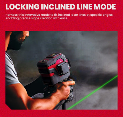 Nível a Laser Verde YEVOLT Série YVGLL4XS12T 3 Planos 12 Linhas Autonivelante 360 3D Horizontal & Vertical Ferramentas de Medição de Energia