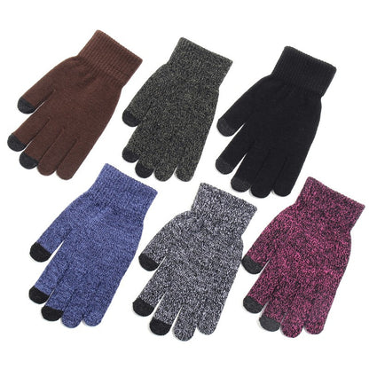 Elastic Winter Outdoor Sports Running Gloves Warm Touch Screen Gym Fitness Full Finger Gloves For Men Women Knitted Magic Gloves