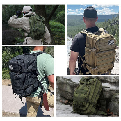 Mochila Tática Masculina 50L Viagem Grande Capacidade Masculina Impermeável Esportes ao Ar Livre Bolsas Multifuncionais