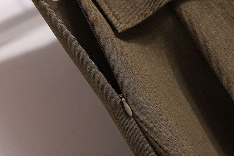 Plus Size Suit Skirts Autumn Winter Fashion New A-line Temperament Large Size Skirt Women's Solid Simplicity Casual Chic Skirt