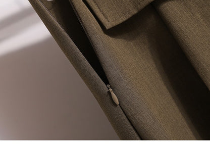 Plus Size Suit Skirts Autumn Winter Fashion New A-line Temperament Large Size Skirt Women's Solid Simplicity Casual Chic Skirt