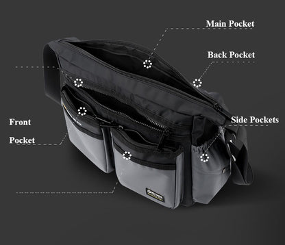 Multi-layer Pocket Design Oxford Shoulder Bag Large Capacity Men's Casual Fashion Single Shoulder Crossbody Luxury Messenger Bag