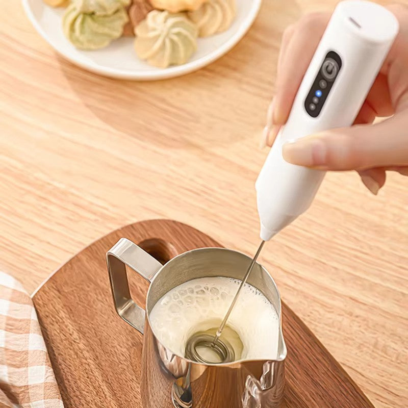 Espumador de leite elétrico recarregável portátil para bebidas, máquina de café, batedor de ovos de 3 velocidades, mixer multifuncional para cozinha doméstica