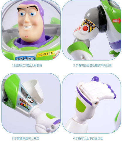 Bonecos Articulados Toy Story - Buzz Lightyear Woody Rex Jessie Modelo de Bonecos de Desenho Animado da Moda Vocal para Brinquedos Divertidos de Presente