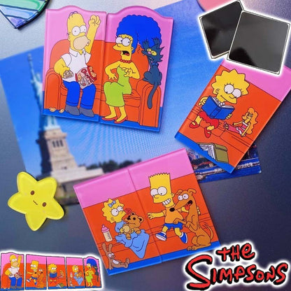 Ímã de Geladeira Homer Simpson Decoração Criativa Bonito Desenho Animado Quadro de Mensagens Adesivo de Geladeira Presentes Decoração de Casa