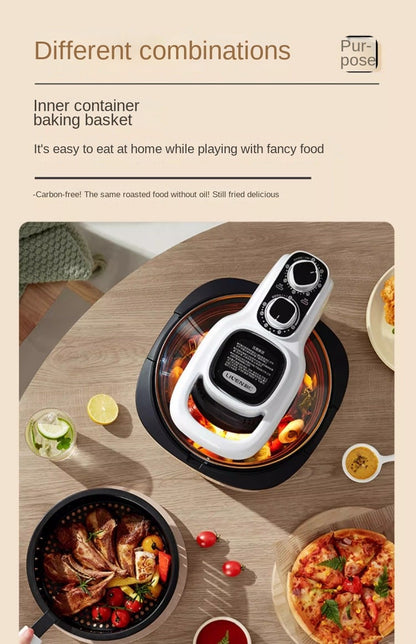 Flip-free air fryer double-layer fryer household large-capacity electric fryer fully automatic French fries machine