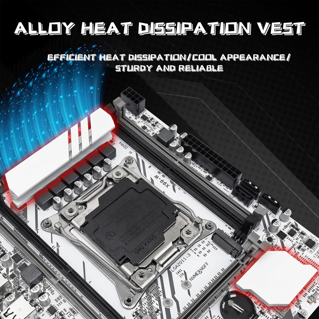 Conjunto de Placa Mãe ZSUS X99 Kit Com LGA2011-3 Xeon E5 2670 V3 CPU DDR4 16GB (1*16GB) 2133MHZ Memória RAM NVME M.2 SATA